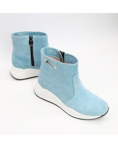 Ботинки из голубой замши Арт. 218-2/21954