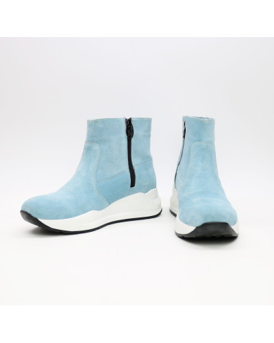 Ботинки из голубой замши Арт. 218-2/21954
