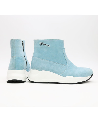 Ботинки из голубой замши Арт. 218-2/21954