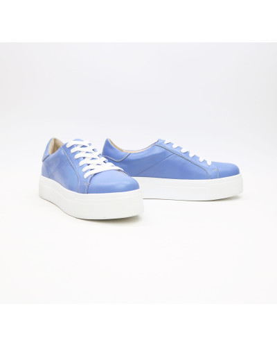 Кеди із блакитної шкіри Арт. 15-5/192