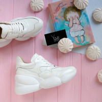 Білі лакові кросівки Арт. 218-1/21061