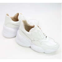 Білі лакові кросівки Арт. 218-1/21061