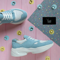 Кросівки з блакитної замші Арт. 15-2/176