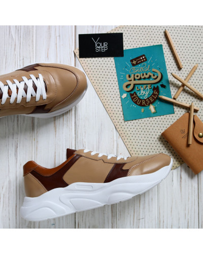 Кросівки з карамельної шкіри Арт. Т-3/21913