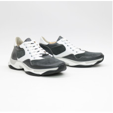 Кросівки сірого кольору з білими вставками Арт. Om-1(Крос3)