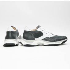 Кросівки сірого кольору з білими вставками Арт. Om-1(Крос3)