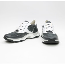 Кросівки сірого кольору з білими вставками Арт. Om-1(Крос3)