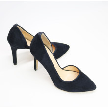 Туфлі-човники з синього велюру Арт. 35-5/60Ок