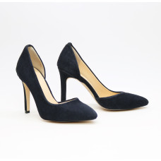 Туфлі-човники з синього велюру Арт. 35-5/60Ок