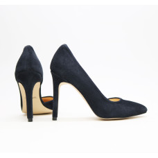 Туфлі-човники з синього велюру Арт. 35-5/60Ок