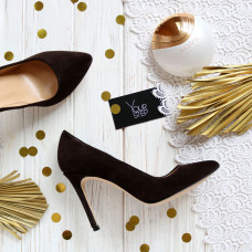 Туфлі-човники кольору шоколад Арт. 35-1/60Ок