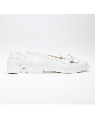 Лофери із білої шкіри Арт. 05-15(Ms)