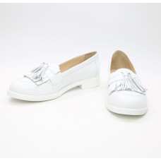 Лофери із білої шкіри Арт. 05-15(Ms)