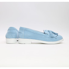 Блакитні замшеві лофери Арт. 05-15(Ms)