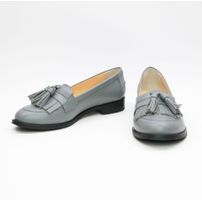 Лофери із сірої шкіри Арт. 05-15 (Mar4)