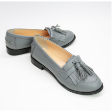 Лофери із сірої шкіри Арт. 05-15 (Mar4)