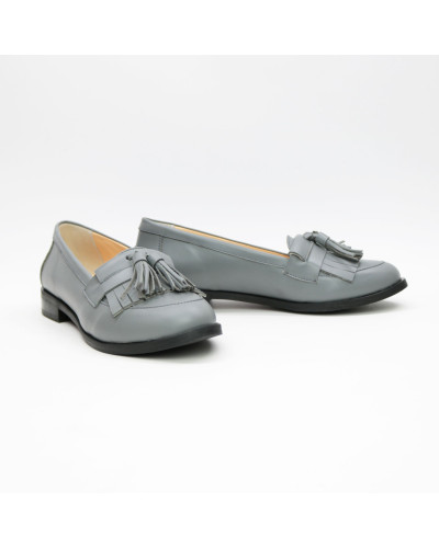 Лофери із сірої шкіри Арт. 05-15 (Mar4)