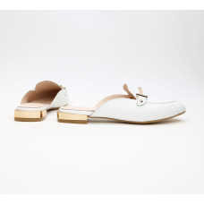 Білі шкіряні мюлі Арт. 156-2/33-2578