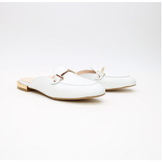 Білі шкіряні мюлі Арт. 156-2/33-2578