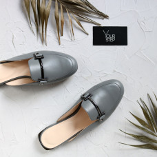 Мюлі із сірої шкіри Арт. 156-2/33-2578