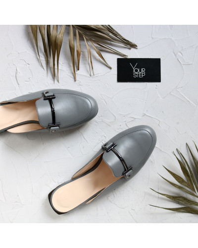 Мюлі із сірої шкіри Арт. 156-2/33-2578