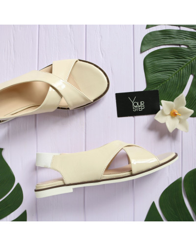 Сандали из бежевого наплака Арт. 10-17Lib