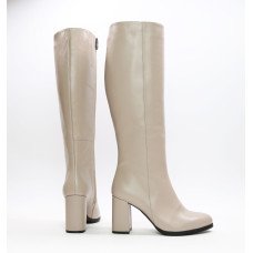 Бежеві чоботи на підборах Арт. 52-1Ok