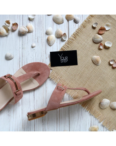 В'єтнамки з замші з фурнітурою Арт. 10-32/33-2578