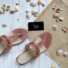 В'єтнамки з замші з фурнітурою Арт. 10-32/33-2578