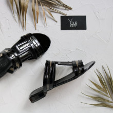 Чорні лакові в'єтнамки Арт. 10-33/33