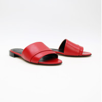 Шльопанці з червоної шкіри Арт. 10-27/33