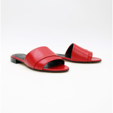 Шльопанці з червоної шкіри Арт. 10-27/33