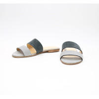 Шльопанці з замші сірого кольору Арт. 10-7