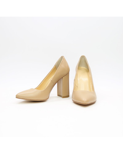 Туфлі-човники з карамельної шкіри Арт. 35-1/44Ок