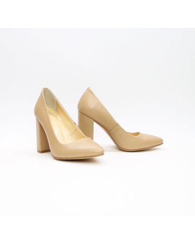 Туфлі-човники з карамельної шкіри Арт. 35-1/44Ок