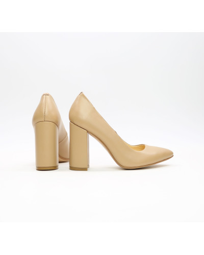 Туфлі-човники з карамельної шкіри Арт. 35-1/44Ок