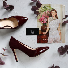 Туфлі-човники кольору бордо Арт. 35-9Os/60Ок