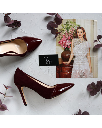 Туфлі-човники кольору бордо Арт. 35-9Os/60Ок