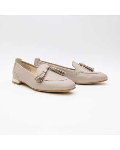 Лофери із бежевої шкіри Арт. 156-1/33