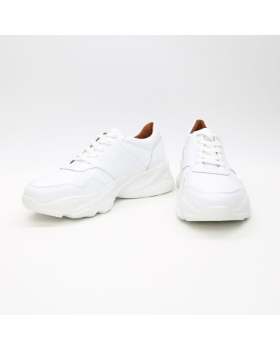 Кросівки із білої шкіри Арт. Kr-4/188