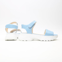 Сандалі з блакитної шкіри на липучках Арт. 10-24/193