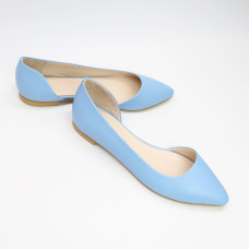 Балетки блакитного кольору з гострим носом Арт.: 17-4