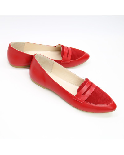 Балетки червоного кольору Арт. 16-3