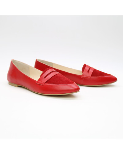 Балетки червоного кольору Арт. 16-3