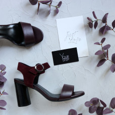 Босоніжки бордового кольору Арт. 853-2/45