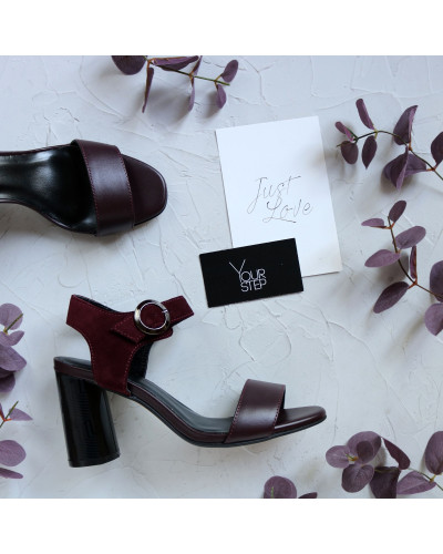 Босоніжки бордового кольору Арт. 853-2/45