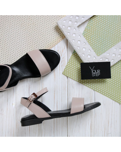 Босоніжки з бежевої шкіри Арт. 10-5/D100