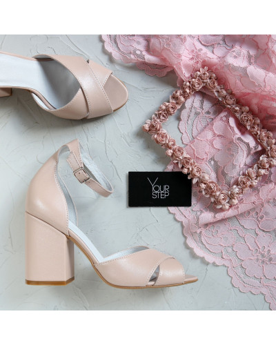 Рожеві босоніжки зі шкіри Арт. 95-12/49Ок