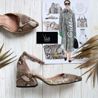 Босоніжки з принтом під змію Арт. 657-4/w324Ок