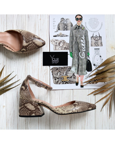 Босоніжки з принтом під змію Арт. 657-4/w324Ок